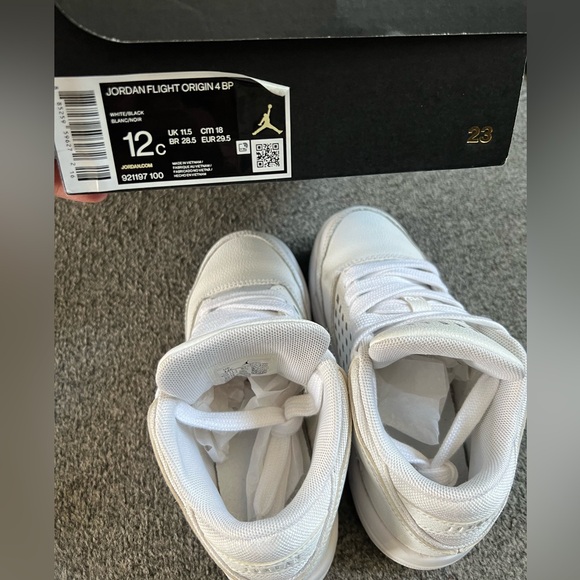 Air Jordan kids Flight Origin 4 White Sneakers - Picture 8 of 13